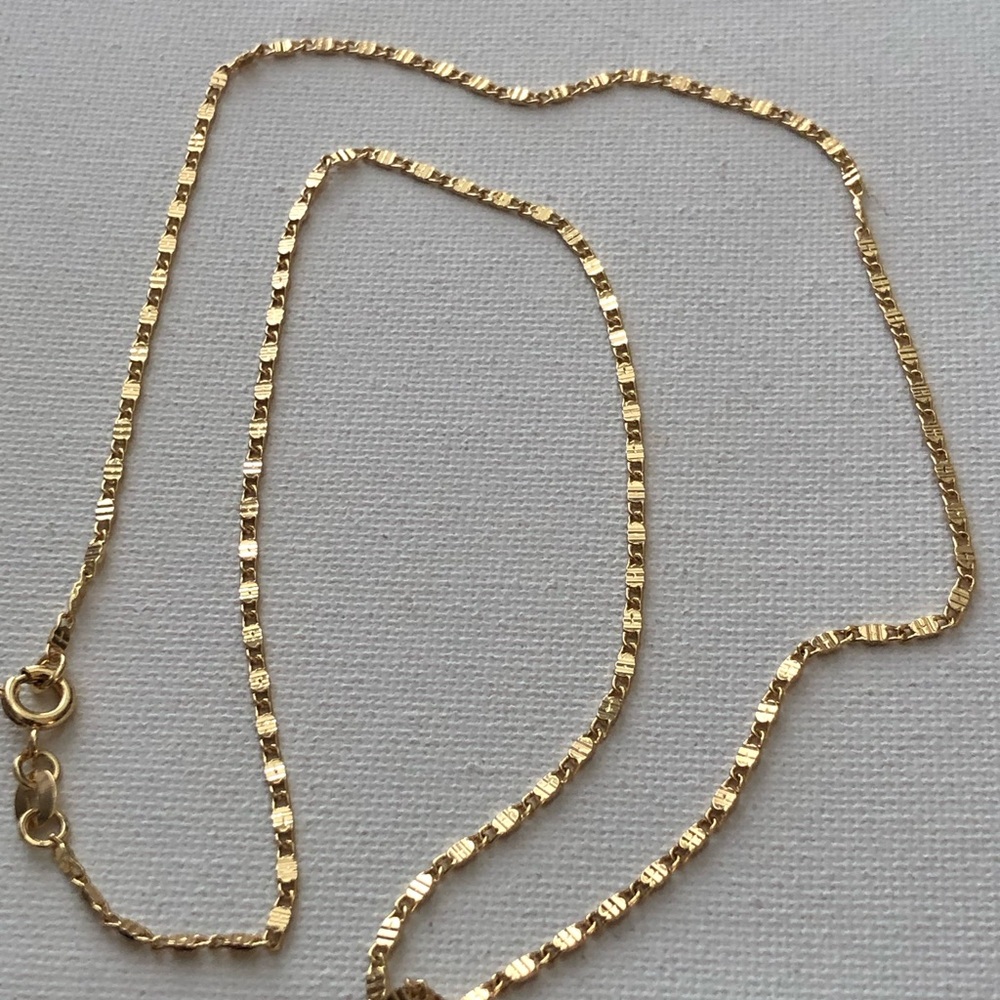Women's Gold Box Link Necklace - Polished Gold Tone